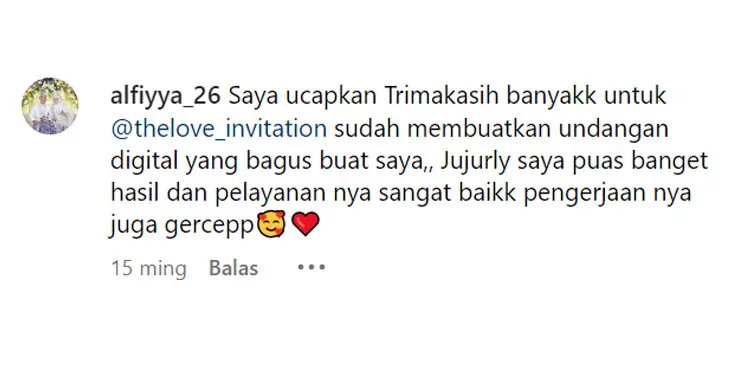 Testimoni pelanggan TheLove.id nomor 2