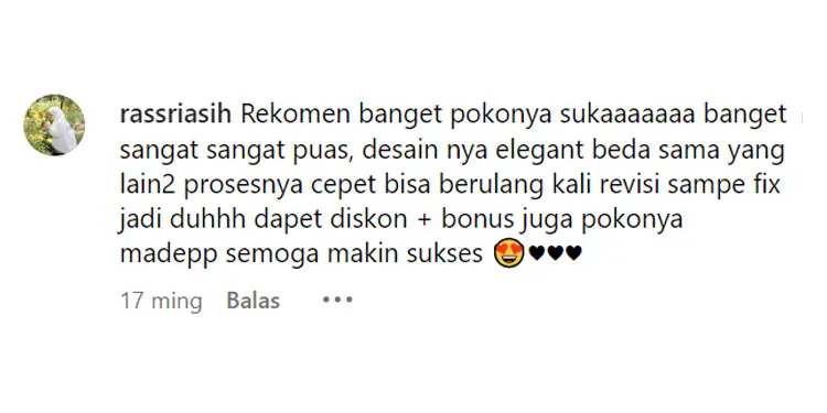 Testimoni pelanggan TheLove.id nomor 9